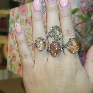 Garden Quatrz Adjustable 925s Rings